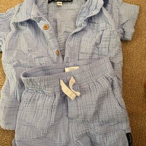 Ben Sherman Light Blue Shirt with Wooden Buttons